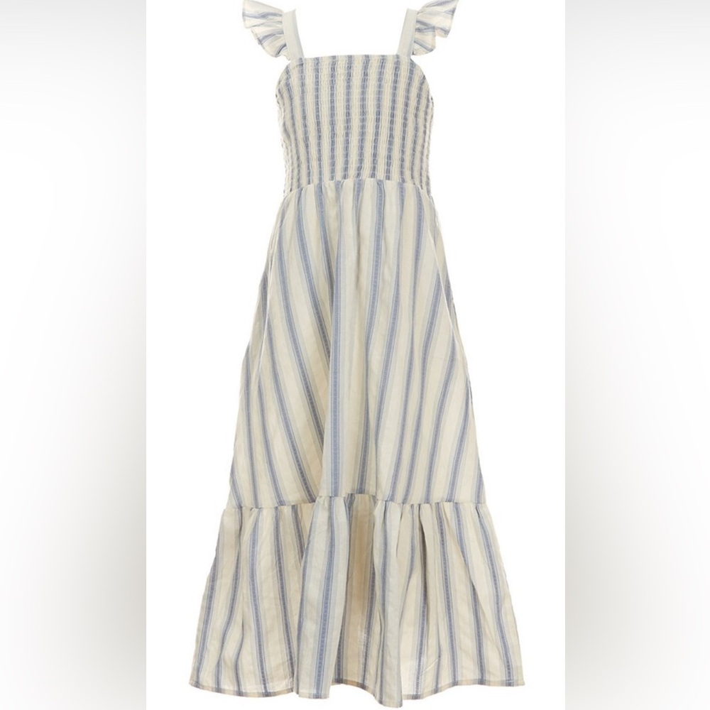 Chelsea & Violet Big Girl’s Stripe Smocked Midi Kids Dress - Size M (8/10) NWT